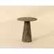 Lunara Gold and Antique Brown Round Low End Table