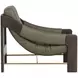 Fitzgerald Ludlow Dark Olive Leather Upholstered Lounge Chair