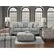 Grande Mist Gray and Blue Upholstered Accent Chair