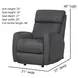 Primo Charcoal Rocker Recliner