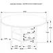 Twyla Dark Cocoa 60" Round Storage Dining Table