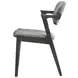 Stevie Brown Grey and Black Side Chair Set of 2