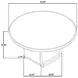 Leandro Burnished Black 60" Round Dining Table