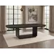 Leandro Burnished Black 96" Extendable Rectangular Dining Table