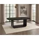 Leandro Burnished Black 96" Extendable Rectangular Dining Table