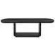 Leandro Burnished Black 96" Extendable Rectangular Dining Table