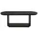 Leandro Burnished Black 96" Extendable Rectangular Dining Table