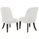 Leandro Cream Performance Fabric Upholstered Side Chair Set of 2