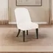 Leandro Cream Performance Fabric Upholstered Side Chair Set of 2