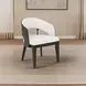 Leandro Cream Upholstered Dining Arm Chair Set of 2