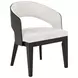 Leandro Cream Upholstered Dining Arm Chair Set of 2
