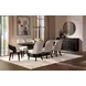 Leandro Cream Upholstered Dining Arm Chair Set of 2