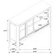 Solano Weathered Mango 2 Glass Door Sideboard