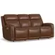 Alister Sedona Brown 82" Triple Power Glider Reclining Sofa with USB Charging and LED