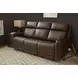 Alister Burnt Umber 82" Triple Power Glider Reclining Sofa with USB Charging and LED