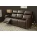 Alister Burnt Umber 82" Triple Power Glider Reclining Sofa with USB Charging and LED