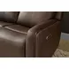 Alister Burnt Umber 82" Triple Power Glider Reclining Sofa with USB Charging and LED