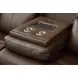 Alister Burnt Umber 82" Triple Power Glider Reclining Sofa with USB Charging and LED