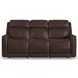 Alister Burnt Umber Triple Power Glider Reclining Living Room Set