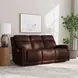 Alister Burnt Umber Triple Power Glider Reclining Living Room Set