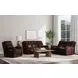 Alister Burnt Umber Triple Power Glider Reclining Living Room Set