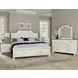 Maple Road Soft White King Scalloped Storage Panel Bed