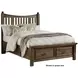 Maple Road Maple Syrup Slat Storage Poster Bedroom Set