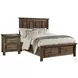 Maple Road Maple Syrup California King Mansion Low Profile Storage Bed