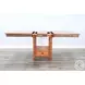 Maple Haze Beige 72" Extendable Rectangular Adjustable Height Storage Dining Table