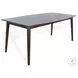 Rustic Refined Dark Brown Mid Century Wood Rectangular Dining Room Set