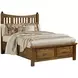 Maple Road Antique Amish Slat Storage Poster Bedroom Set
