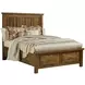 Maple Road Antique Amish King Mansion Storage Panel Bed