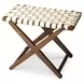Cipriani White and Brown Leather Luggage Rack