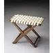Cipriani White and Brown Leather Luggage Rack