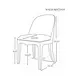 Sadie White Linen Performance Fabric Dining Chair With Textured Light Blue Linen Frame