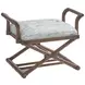 Palm Desert Echo Beach Blue and White Upholstered 32" Bed Bench