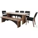 Ember Grace Brown Arch Rectangular Dining Room Set