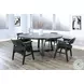 Golden Hearth Black Mia Large Round Dining Room Set