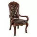 Dresden Brown Upholstered Executive Office Chair with Nailhead Trim