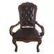 Dresden Brown Upholstered Executive Office Chair with Nailhead Trim