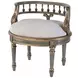 Hathaway Royal Pastel Green 23" Oval Upholstered Vanity Seat
