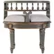 Hathaway Royal Pastel Green 23" Oval Upholstered Vanity Seat