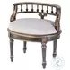 Hathaway Ivory Oval Upholstered Vanity Stool