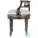 Hathaway Ivory Oval Upholstered Vanity Stool