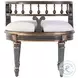 Hathaway Ivory Oval Upholstered Vanity Stool