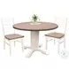 Rustic Refined White 40" Round Dining Table