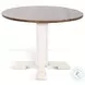 Rustic Refined White 40" Round Dining Table
