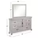 Bronwyn Alabaster 8 Drawer Dresser with Rectangular Mirror