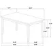 Andrews Light Ash and White 66" Rectangular Dining Table