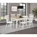 Andrews Light Ash and White 66" Rectangular Dining Table